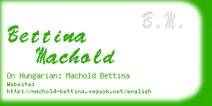 bettina machold business card